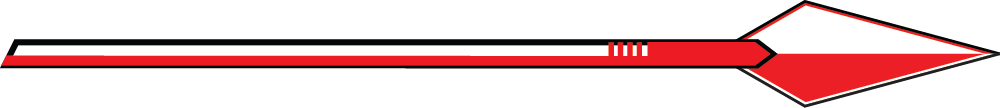 Red and white arrow